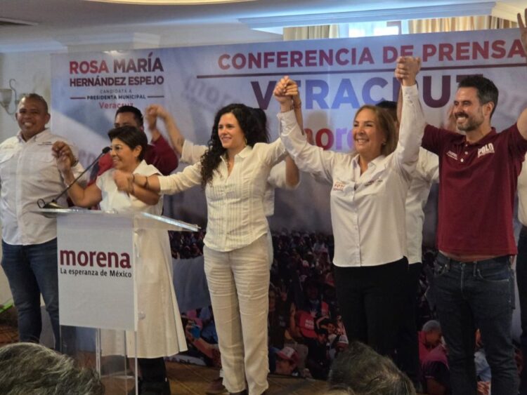 Confía Luisa Alcalde en que Morena ganará la alcaldía de Veracruz.