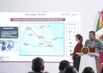 El comandante de la Guardia Nacional, Hernán Cortés Hernández, presenta avances de la estrategia Balam