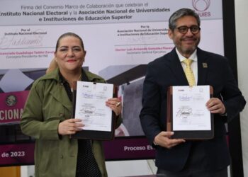 INE y ANUIES firman convenio para promover la elección judicial.