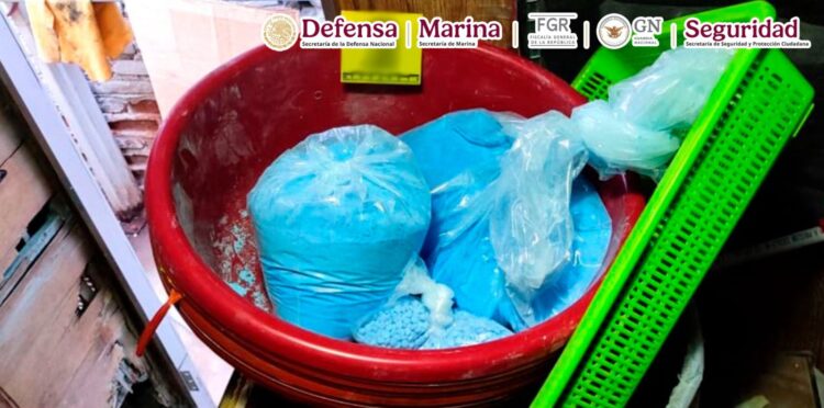 El Gabinete de Seguridad informó que se dio un cateo en Tijuana donde se tuvo este millonario decomiso de drogas