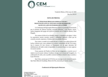 La Iglesia católica expresa su dolor por los asesinatos de dos colaboradores del gobierno de Clara Brugada.