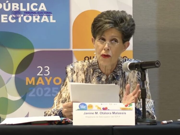Magistrada Janine Otálora Malassis. Sin elecciones libres no hay justicia electoral.