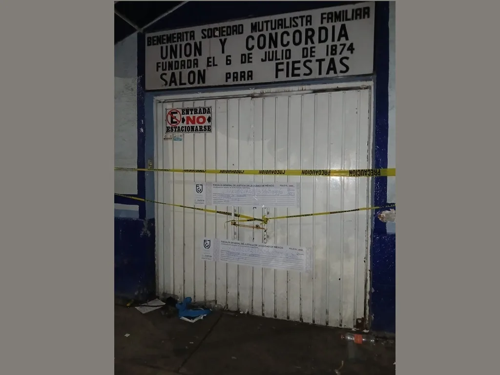 Salón para fiestas clausurado.