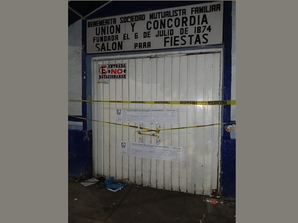 Salón para fiestas clausurado.