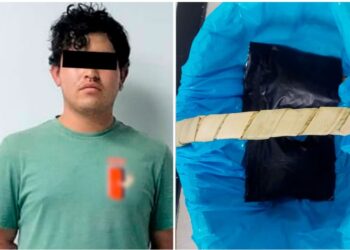 Droga oculta enla canasta del taquero.