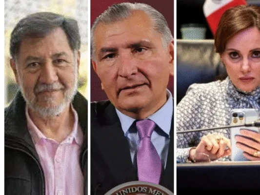 Lily Téllez, Gerardo Fernández Noroña, Adán Augusto