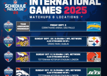 La NFL dio a conocer su calendario internacional para la próxima temporada.