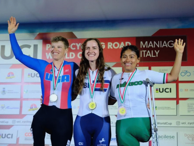Gilda Hernández tuvo una destacada actuación en la celebración de la Copa del Mundo de Paraciclismo.
