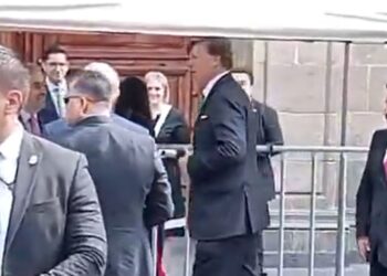 Christopher Landau, subsecretario de Estado de Estados Unidos, llega a Palacio Nacional. 11 de junio de 2025. AMEXI Foto Captura de video redes sociales