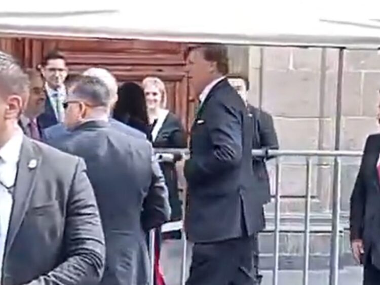 Christopher Landau, subsecretario de Estado de Estados Unidos, llega a Palacio Nacional. 11 de junio de 2025. AMEXI Foto Captura de video redes sociales