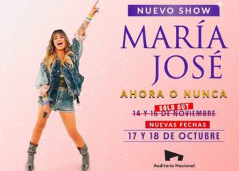 María José suma dos fechas más a su nueva gira "Ahora o Nunca"