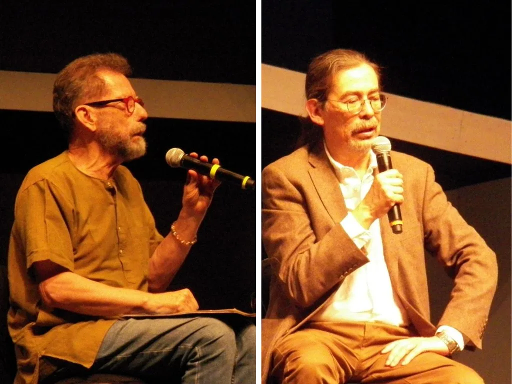 Enrique Quezadas y Gilberto Guerrero. El dramaturgo y el director de escena de la ópera “Juan y Adelita”.