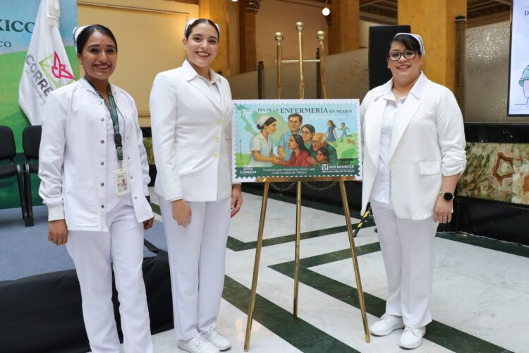 IMSS Bienestar y Correos de México lanzan estampilla como homenaje al personal de enfermería
