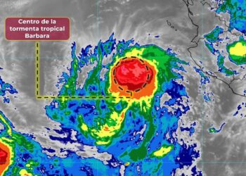 Tormenta tropical Bárbara se debilitará gradualmente en el Pacífico | AMEXI/FOTO: X @conagua_clima
