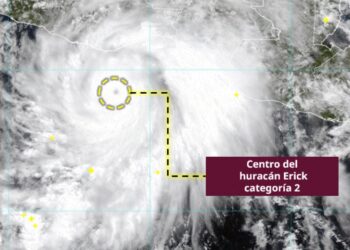 Erick ya es huracán categoría 2 | AMEXI/FOTO: X @conagua_clima