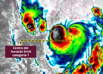 Huracán Erick se debilita a categoría 1 en su paso por Guerrero | AMEXI/FOTO: X @conagua_clima
