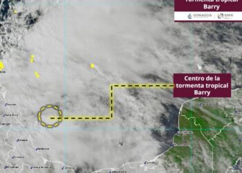 Se forma la tormenta tropical Barry muy cerca de Veracruz | AMEXI/FOTO: X @conagua_clima