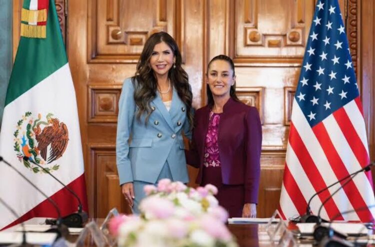 Kristi Noem acusa a Claudia Sheinbaum de alentar protestas en Los Ángeles