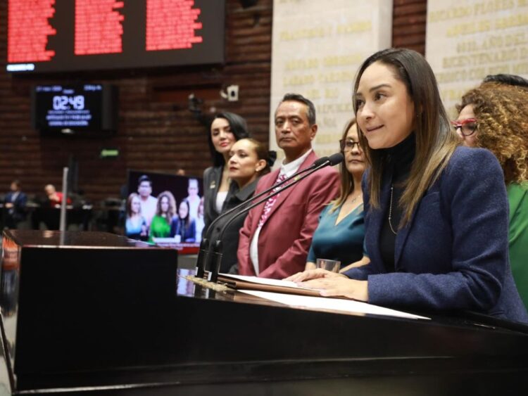 La diputada de Morena, Mirna María de la Luz Rubio Sánchez. Reforma para garantizar pensión del IMSS.