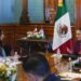 La presidenta Claudia Sheinbaum recibió en Palacio Nacional a Kristi Noem, secretaria de Seguridad Nacional de Estados Unidos, el 28 de marzo de 2025. Artículo Influencia mediática