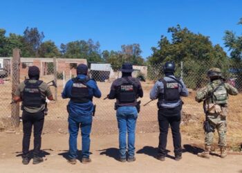 Predio asegurado por huachicol, en la colonia Mi Ranchito, del ejido Chula Vista.
