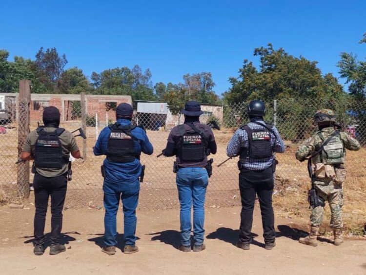 Predio asegurado por huachicol, en la colonia Mi Ranchito, del ejido Chula Vista.