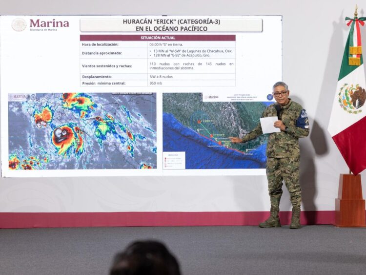 Huracán Erick: Marina advierte riesgos por intensas lluvias