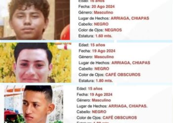La Fiscalía General de Chiapas, y autoridades de seguridad pública sigue sin mover un dedo para encontrar a tres jóvenes desparecidos.