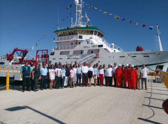 Desde el 29 de mayo pasado zarpó de la Isla de Cozumel, el buque “Dr. Jorge Carranza Fraser”, con una tripulación de más de 60 investigadores. AMEXI/FOTO/ Gobierno del estado