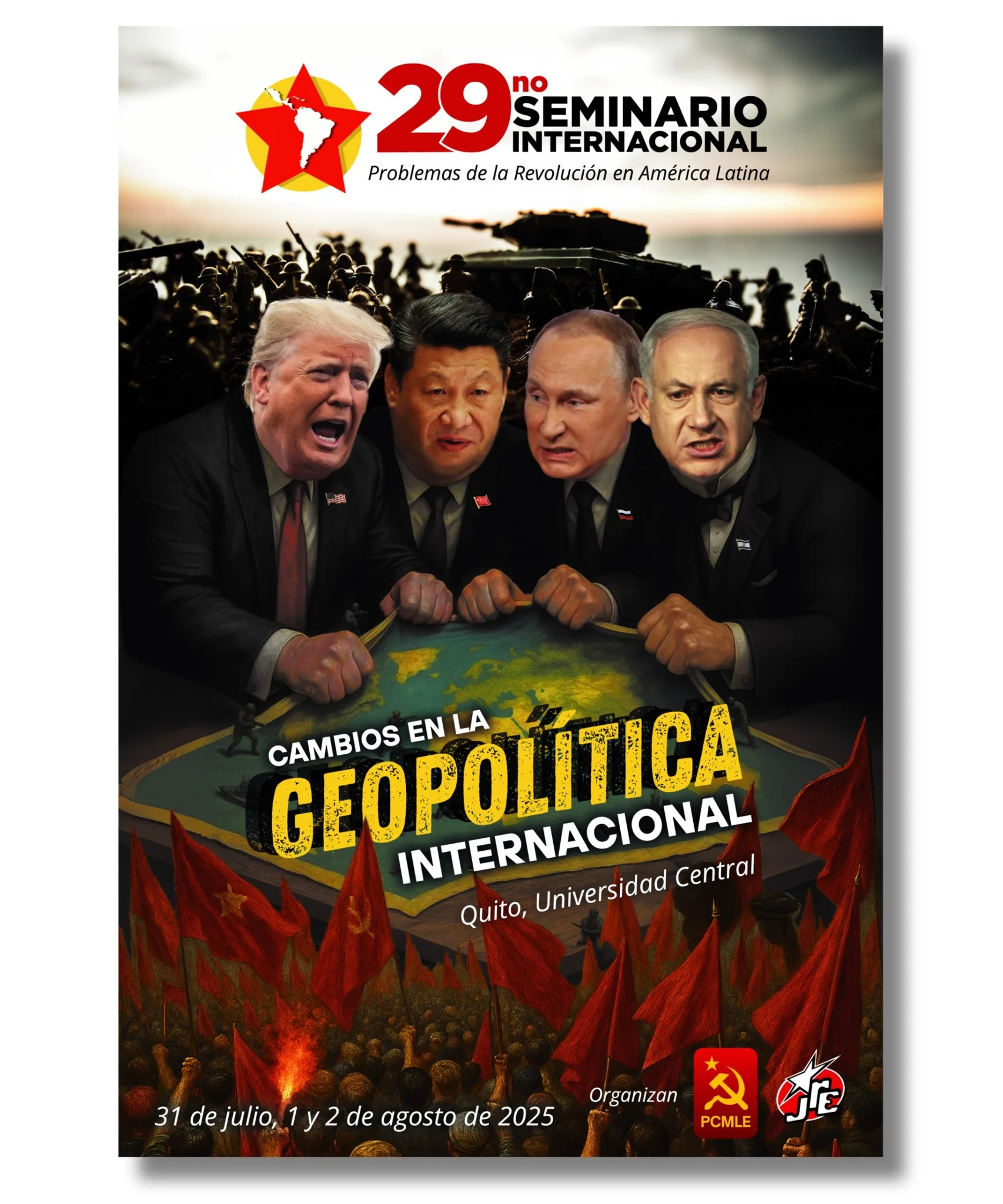 Afiche oficial del 29 Seminario Internacional "Problemas de la Revolución en América Latina"