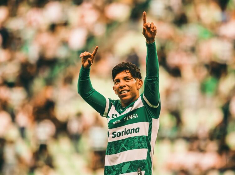 La celebración de la victoria. AMEXI/Foto/@ClubSantos