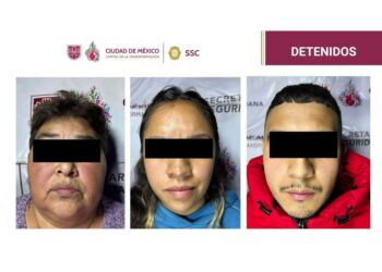 Célula criminal detenida en la alcaldía Miguel Hidalgo.