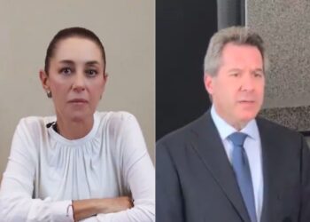 Claudia Sheinbaum, presidenta de México, y Jeffrey Lichtman, abogado de Ovidio Guzmán. Foto Especial