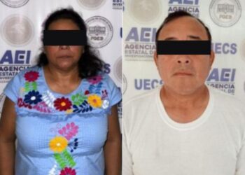 Detenidos por liderar una célula delictiva en San Juan Bautista Tuxtepec, Oaxaca. Foto FGEO
