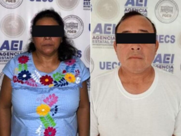 Detenidos por liderar una célula delictiva en San Juan Bautista Tuxtepec, Oaxaca. Foto FGEO