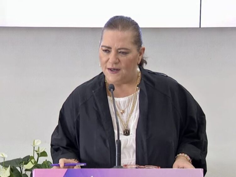 Guadalupe Taddei, Consejera presidenta del INE, rechaza que se usara voz de Pepe Lavat en video institucional. Foto captura de pantalla