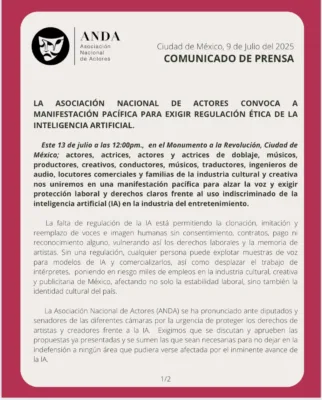 Comunicado ANDA
