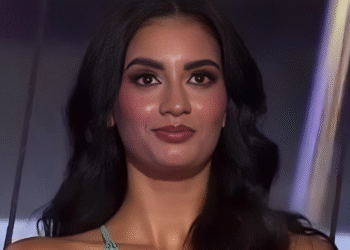 Laura Pérez sufre aparatosa caída en Miss Universe Latina | AMEXI/FOTO: RRSS