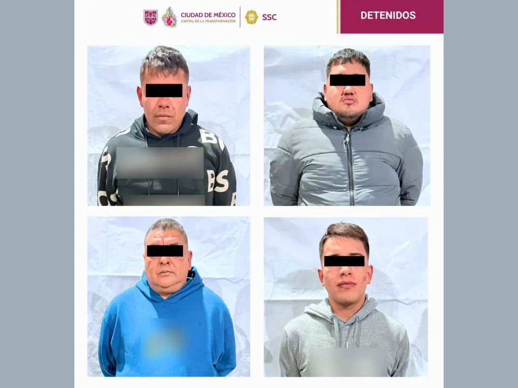 Los presuntos integrantes de Los Gansos, en CDMX.