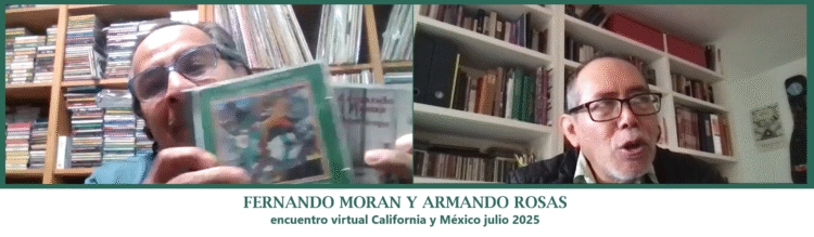 Encuentro virtual entre Fernando Morán y Armando Rosas. AMEXI/Foto/Fernando Morán
