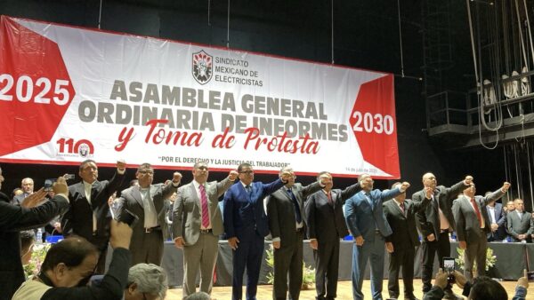 El SME, encabezado por Martín Esparza Flores, inició un nuevo periodo en la dirigencia del sindicato para el periodo 2025-20230.