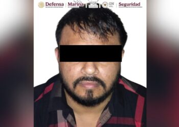 Alfonso Flores Briones, alias “Cabo 13”, presunto operador del Cártel de Sinaloa, detenido en Tijuana. Foto Gabinete de Seguridad