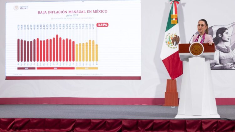 Baja de inflación es reflejo de la buena economía de México: Sheinbaum