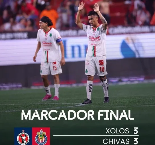 Efraín Álvarez no celebró su golazo ante su exTijuana. AMEXI/Foto/@Chivas