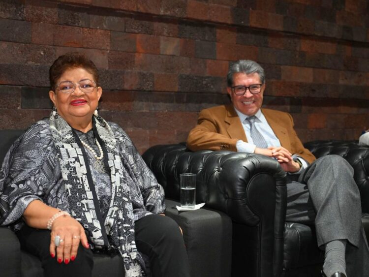 Ernestina Godoy con Ricardo Monreal. Combatir la corrupción mediante una nueva Ley Aduanera. AMEXI