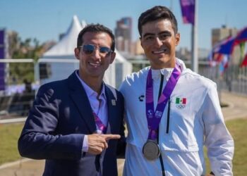 José Antonio Prieto cuando ganó plata en la contrarreloj. AMEXI/Foto/ArchivoConade