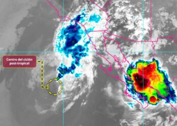 Juliette se debilita a ciclón post-tropical, lejos de costas nacionales | AMEXI/FOTO: X @conagua_clima