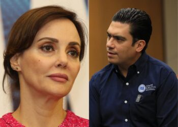 Lilly Téllez y Jorge Romero. Respaldo del PAN a la senadora. AMEXI