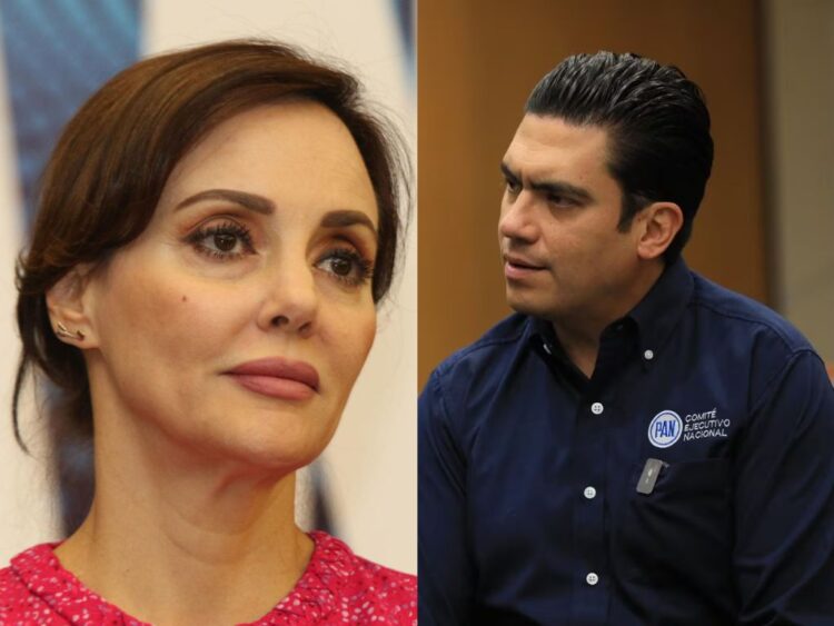 Lilly Téllez y Jorge Romero. Respaldo del PAN a la senadora. AMEXI