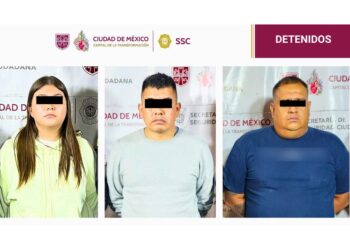 Los detenidos, presuntos integrantes de Los Gansos. AMEXI